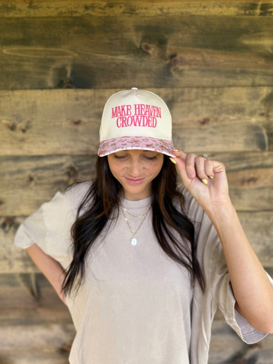 Make Heaven Crowded Floral Trucker Hat