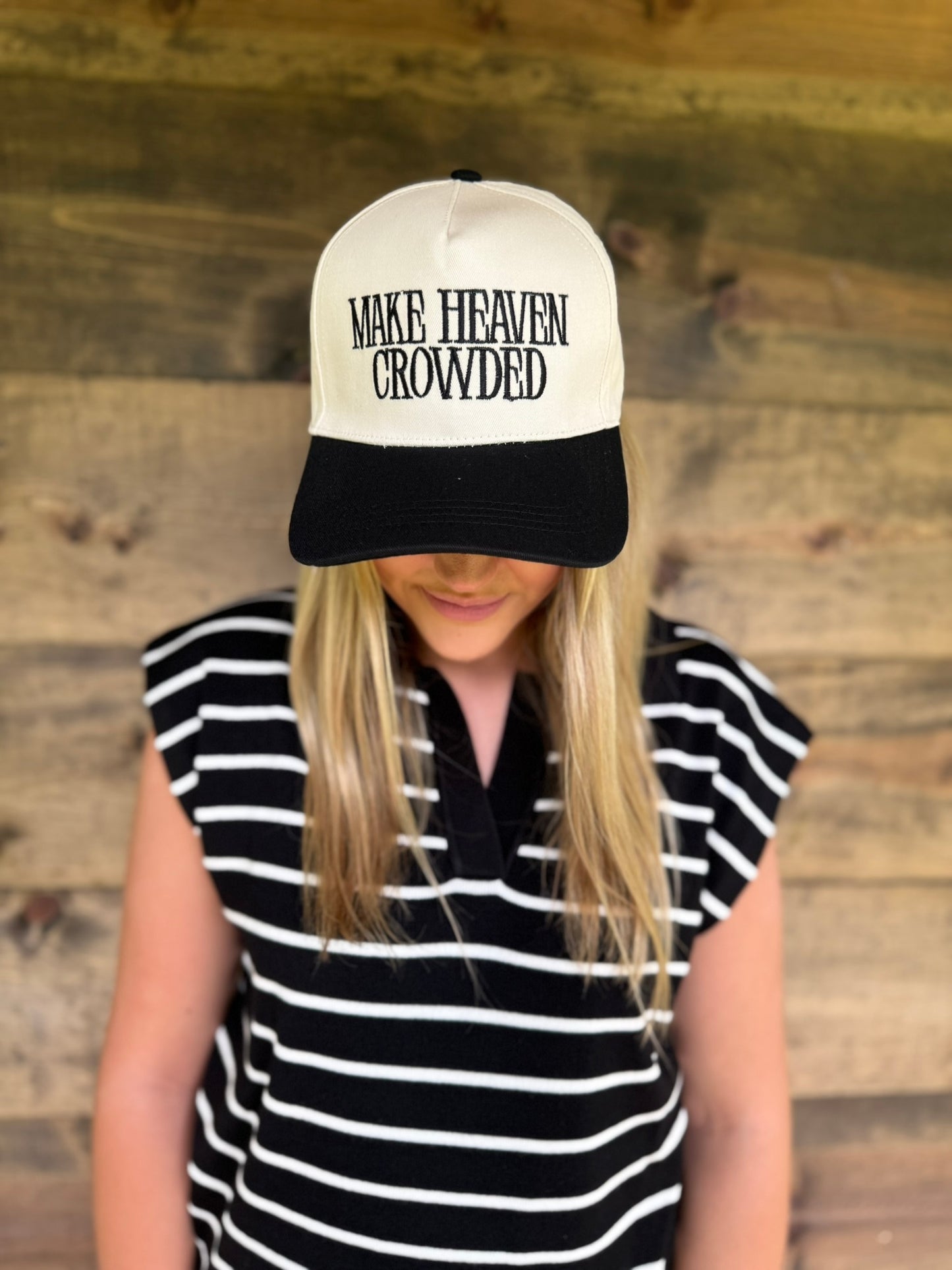 Make Heaven Crowded Neutral Trucker Hat